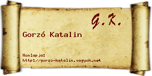 Gorzó Katalin névjegykártya
