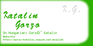 katalin gorzo business card
